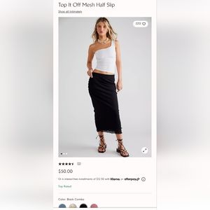 Free People Top It Off Mesh Half Slip